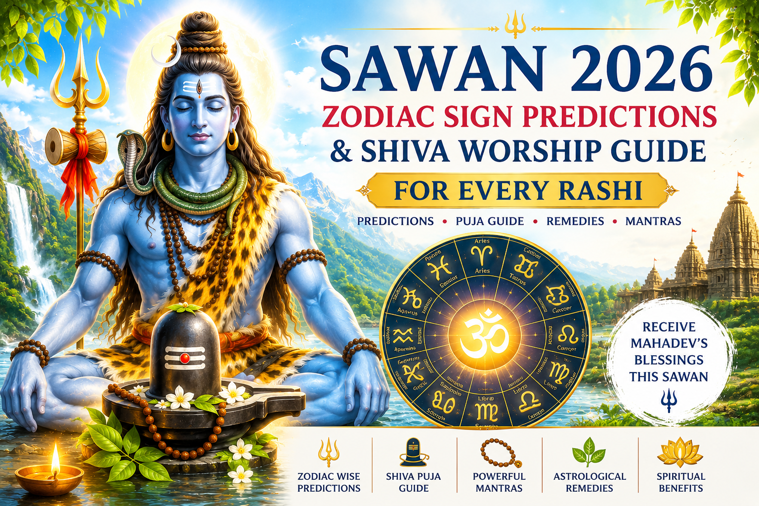 Sawan 2026: Zodiac Sign Predictions & Shiva Worship Guide for Every Rashi